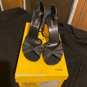 💯Authentic Fendi Sparkle Heels